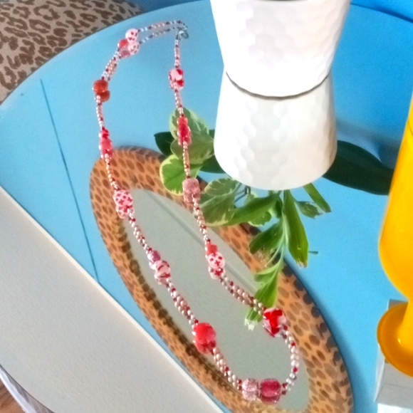 Antics Murrina Glass bead  necklace 22" long - Picture 15 of 17